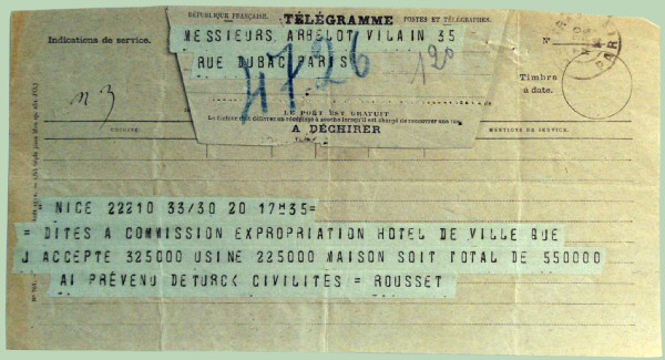 Image:Telegramme vente veuve Rousset 1914.JPG