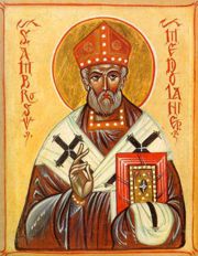 Ambrosius ? (St Ambrose) B. About 340 D. 4 April 397 - Rodovid EN