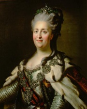 Catherine II ou Ekaterina II Alexeïevna, Impératrice de Russie, de 1762 à 1796.