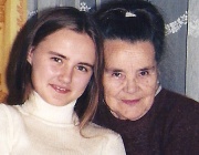 С внучкой, 1990-е годы.