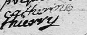 Sa signature en 1714 (lors de son mariage)