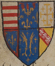 Armes de René d'Anjou en 1434.