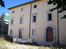Ala del Palazzo Barnocchi durante i lavori di ricostruzione postsismica