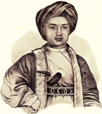 Sentot Alibasyah Prawiradirja, komandan pasukan Pangeran Diponegoro (lukisan G. Kepper Tahun 1900), Sumber : [7]