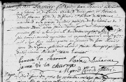 Acte de mariage entre Jean Lasnier et Benoite de La Charme, le 9 novembre 1734, à Solutré (71).