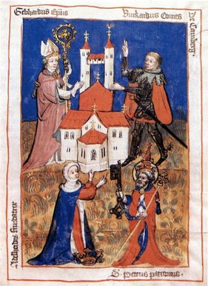 435px-Oehringen Chorherrenstift Gruendung durch Adelheid 1037.jpg