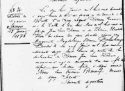 Acte de décès de Casimir Simon, décédé le 18 janvier 1876, à 11h du soir, en son domicile à la Bécotte, commune de Signy-Signets.