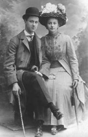 Б. Н. Протопопов с женой Т. И. Оловянишниковой (Протопоповой) в 1910-е гг.