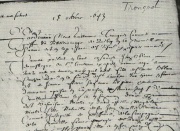 Marriage contract Magdeleine Nicolet / Jean Leblanc 1643
