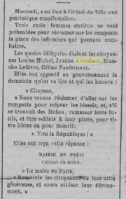 Article du "Rappel", 24-09-1870