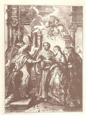 Свадьба Алексея Михайловича и Наталии Нарышкиной (гравюра XVII века).JPG