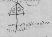 Marque - 1674, inhumation de son épouse.