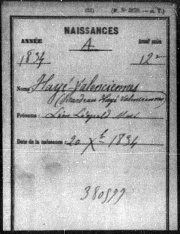 Acte de naissance reconstitué de Léon, Léopold, Mosé, Picardeau Hayé-Valenciennes, né à Paris 12e, le 20 décembre 1834.