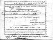 Extrait d'acte de Mariage