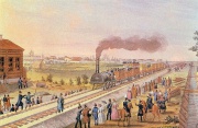 Chemin de fer de Tsarskoïe Selo en 1830.
