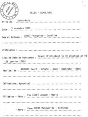 Acte de décès