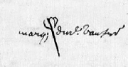 la marque à son mariage 1681