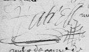 Signature en 1691, au mariage de son frère Mathurin.