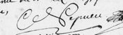 Sa signature en 1700.