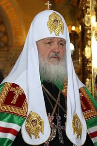 Патриарх Кирилл в день своей интронизации 1 февраля 2009 года