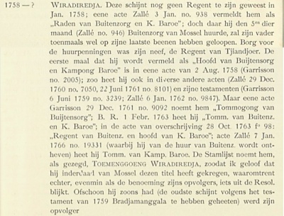 Kutipan Daftar Bupati Bogor (F De Haan, 1910)