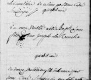 Baptême daté de 1805, dans le registre BMS de Gonneville