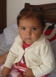 Victoria Sevillano López, con un año de edad (2012).