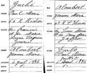 Relevé des bans de mariage.