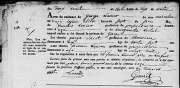 Acte de naissance de George Lanier, le 1er avril 1806, à Azé (71).